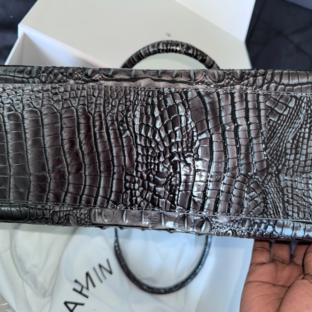 Brahmin Charcoal Priscilla satchel - Picture 2 of 7